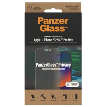 Protetor de Ecrã PanzerGlass AntiBacterial para iPhone 13 Pro Max