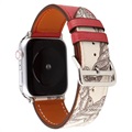 Bracelete com Padrão de Pele para Apple Watch Series 7/SE/6/5/4/3/2/1 - 41mm/40mm/38mm - Vermelho