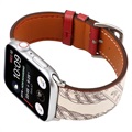 Bracelete com Padrão de Pele para Apple Watch Series 7/SE/6/5/4/3/2/1 - 41mm/40mm/38mm - Vermelho