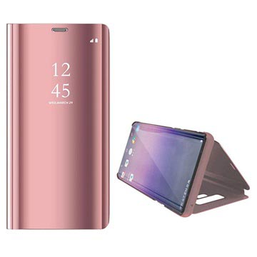 Bolsa tipo Flip Luxury Series Mirror View para Samsung Galaxy Note9 - Cor-de-Rosa Dourado
