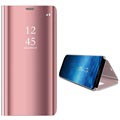 Bolsa Tipo Flip Luxury Mirror View para Samsung Galaxy S9 - Cor-de-Rosa Dourado