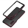 Capa com Proteção Lateral em Metal Polar Lights Style para Sony Xperia 10 IV - Preto / Vermelho