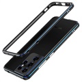 Protecção Lateral de Metal Polar Lights Style para Samsung Galaxy S21 Ultra 5G - Preto / Azul