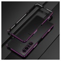 Protecção Lateral de Metal Polar Lights Style para Sony Xperia 1 IV - Preto / Púrpura
