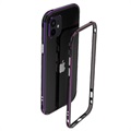Protecção Lateral de Metal Polar Lights Style para iPhone 12 Mini - Preto / Púrpura