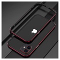 Protecção Lateral de Metal Polar Lights Style para iPhone 12 Mini - Preto / Vermelho