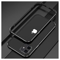 Protecção Lateral de Metal Polar Lights Style para iPhone 12 Mini - Preto / Prateado