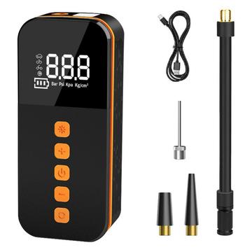 Inflador de pneus de automóvel portátil / bomba de ar com ecrã digital