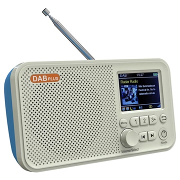 Rádio Portátil DAB & Coluna Bluetooth C10 - Branco / Azul