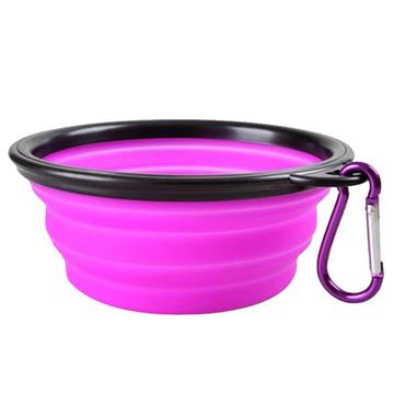 Taça dobrável TPE portátil para animais de estimação - 350ml - Roxo