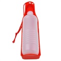 Garrafa de Água Portátil com Dispensador para Animais de Estimação- 750ml – Vermelho