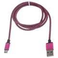 Cabo USB 2.0 / MicroUSB Premium - 3m - Cor-de-Rosa Forte