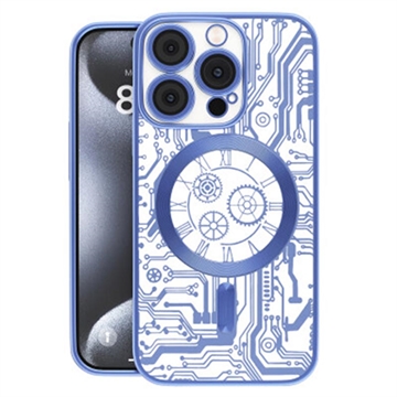 Capa Prio Elegant Mag com proteção da lente da câmara para iPhone 16 - Azul