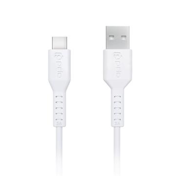 Cabo USB-A / USB-C de alta velocidade Prio - 3A, 1,2 m - Branco