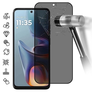 Motorola Moto E15 Protetor de Ecrã com Cobertura Total para Privacidade - Borda Preta