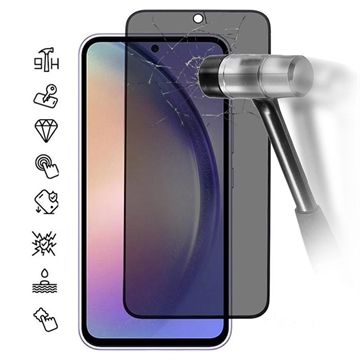 Protetor de Ecrã com Cobertura Total para Privacidade do Samsung Galaxy A55 - Borda Preta