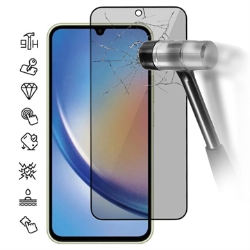 Protetor de Ecrã com Cobertura Total para Privacidade do Samsung Galaxy M35 - Borda Preta