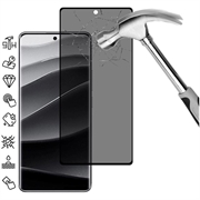Protetor de Ecrã com Cobertura Total para Privacidade para Xiaomi Redmi Note 14 Pro+ 5G/13 Pro+ - Borda Preta