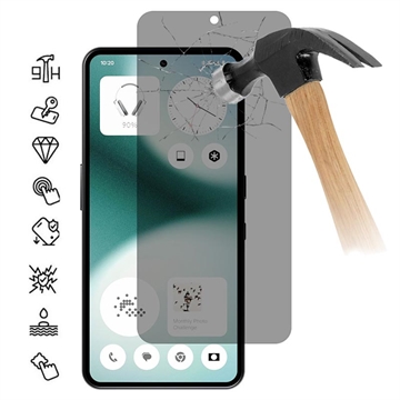 Protetor de ecrã de vidro temperado de Privacidade para Nothing Phone (3a) Lite - 9H