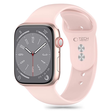 Apple Watch Series 11/10/9/8/7/6/SE 3/SE Bracelete de silicone Tech-Protect - 40mm/41mm/42mm - Rosa claro