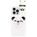 Capa de TPU Série de Figuras 3D para iPhone 14 Pro - Panda