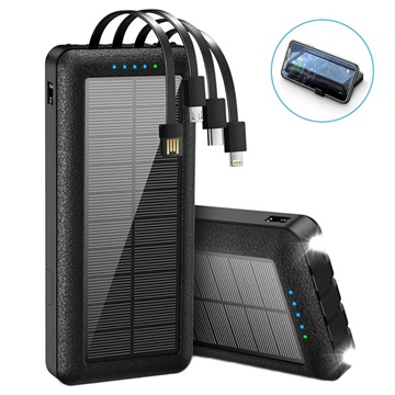 Power Bank Solar com Suporte Psooo PS-159 - Preto