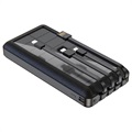 Power Bank Solar com Suporte Psooo PS-159 - Preto