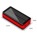 Power Bank Solar Psooo PS-400 - 4xUSB-A, 30000mAh - Vermelho