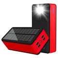 Power Bank Solar Psooo PS-400 - 4xUSB-A, 50000mAh - Vermelho