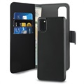 Bolsa tipo carteira magnética 2-em-1 Puro para Samsung Galaxy A41 - Preta