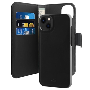 Bolsa tipo carteira magnética 2-em-1 Puro para iPhone 11 - Preta