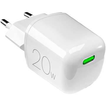 Carregador de parede USB-C Puro MiniPro GaN - 20W - Branco