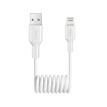 Cabo em espiral Puro USB-A / Lightning - 1m - Branco