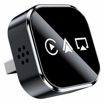 Adaptador sem fios Q1A para CarPlay / Android Auto com AirPlay - Preto