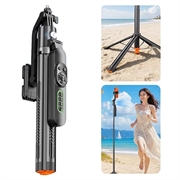Q625 Quadripé/Bastão de Selfie com Seguimento Inteligente por IA Bluetooth - 1.83m - Preto