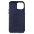 Bolsa de Couro Qialino Premium para iPhone 12/12 Pro - Azul