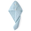Quick Drying Double-Layered Turban Hair Towel - Blue