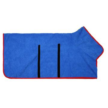 Roupão de banho de microfibra de secagem rápida para cães - Tamanho M - Azul