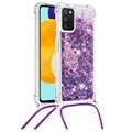 Capa de TPU Quicksand Series para Samsung Galaxy A03s - Púrpura