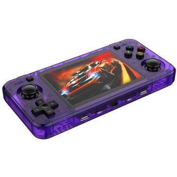 Consola de jogos portátil R36H com jogos - 128 GB - Roxo translúcido
