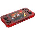 Consola de jogos portátil R36H com jogos - 128 GB - Vermelho translúcido