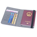 Carteira de Viagem / Capa de Passaporte Bloqueadora de RFID - Cinzento