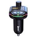 Transmissor FM Bluetooth / Carregador Rápido de Carro RGB ZTB-A10 - 20W - Preto