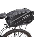 RZAHUAHU YA367 Saco de transporte de bicicletas Saco de transporte de bagagem de grande capacidade com bolsa para garrafa de água para assento traseiro de bicicleta