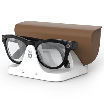 Ray-Ban Meta AI Glasses Gen 1/Gen 2 AMVR CD3 Base de carregamento rápido 2 em 1 magnético - Branco