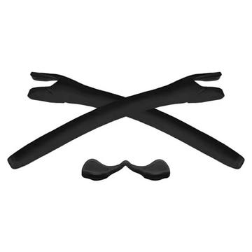 Templos de substituição e almofadas de nariz para óculos de sol Oakley Radar - Preto