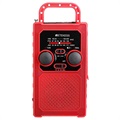 Rádio Portátil com Manivela Retekess TR201 - Vermelho