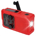 Rádio Portátil com Manivela Retekess TR201 - Vermelho