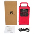 Rádio Portátil com Manivela Retekess TR201 - Vermelho