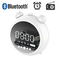 Coluna Bluetooth Retro com Rádio FM e Despertador LED JKR-8100 (Embalagem aberta - Satisfatório) - Branco